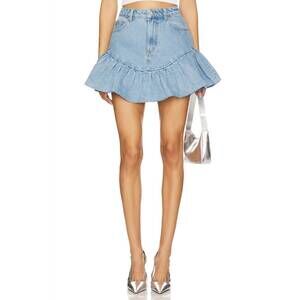 NEW RETROFETE angelique denim mini skirt in bleeker